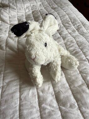 Wild Republic White Black Bunny Rabbit Plush Stuffed Animal 8”